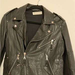 WHISTLES LEATHER MOTO JACKET NEVER WORN!